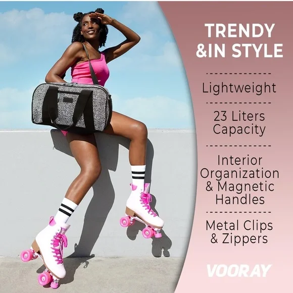 #100 Stylish Black and White Travel Bag - Picture 9 of 10